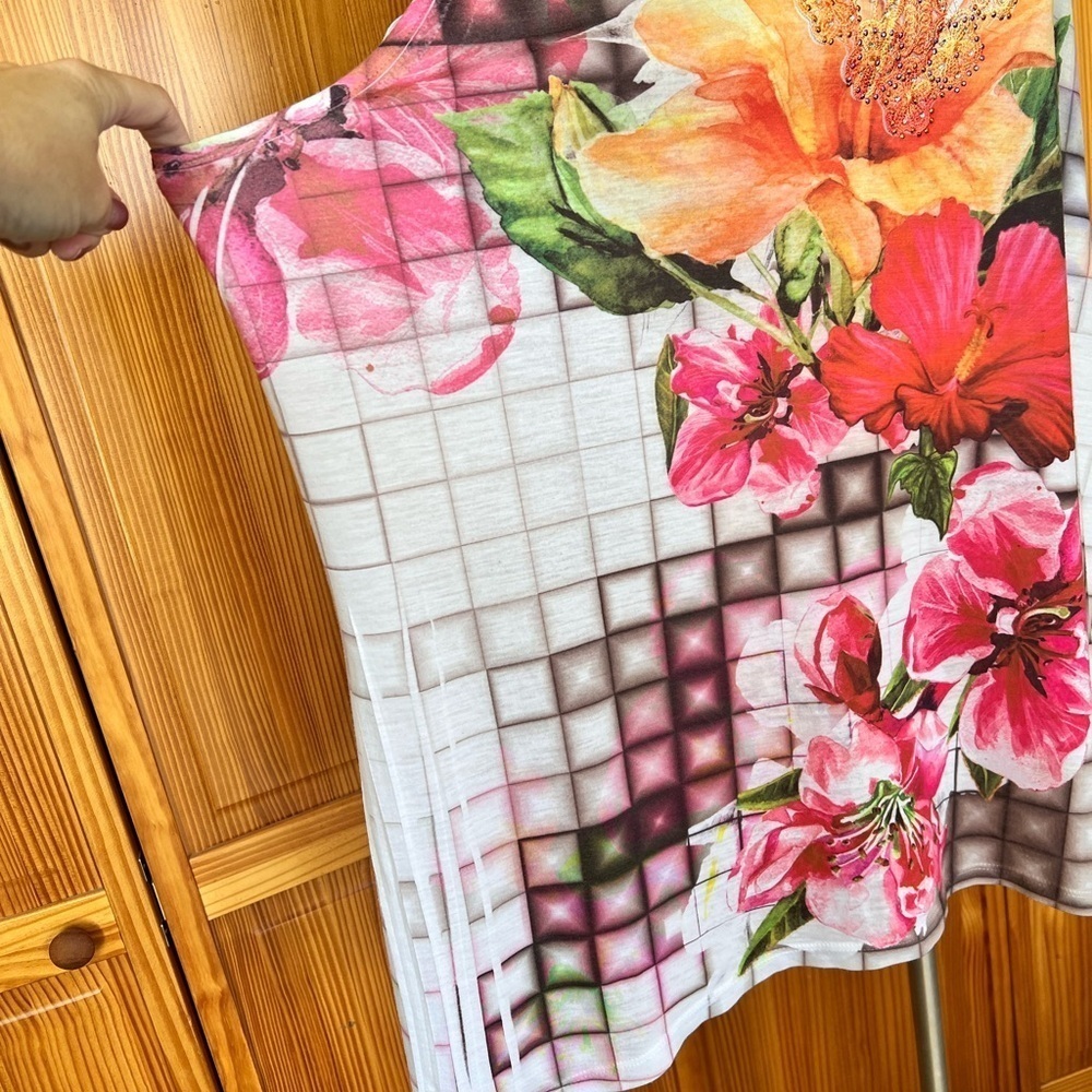 Catherines 3X Colorful Tank Top Plus Size Lightweight Casual Avant Garde - Picture 5 of 7